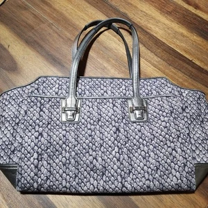 Coach Taylor Snake Print Alexis Tote Carryall Shoulder Bag Leather Trim F26034 - Picture 1 of 15