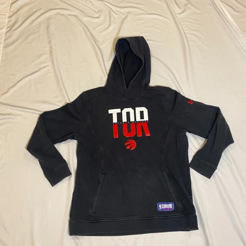 Toronto Raptors Black Sweatshirt Longsleeve NBA Combine Sz L Large Loose Cover