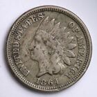 1864 cuivre nickel tête indienne cent penny GRANDS DÉTAILS B008