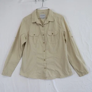 Craghoppers Shirt Top Womens Large 10 Outdoor Flap Pocket Button Up Long Sleeve - Picture 1 of 8