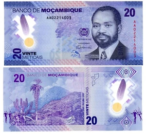MOZAMBIQUE BILLET 20 METICAIS 2024 NEW  Nouveau AA POLYMER S. MACHEL  NEUF UNC - Imagen 1 de 1