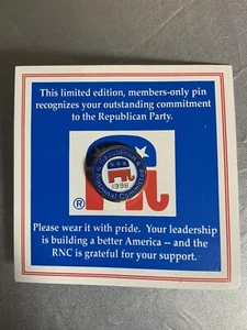 Republican National Committee 1998- Small Pin Button Lapel Hat Cap Pin - Picture 1 of 1