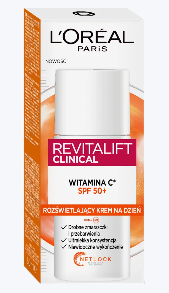 Crema hidratante de día iluminadora Loreal Revitalift Clinical SPF50+ 50 ml Foto 1 de 1