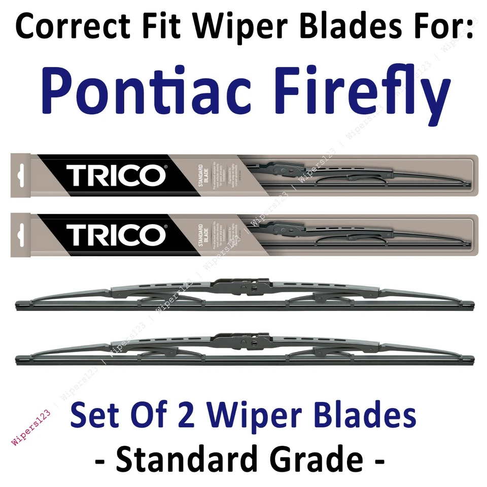 Paquete de 2 escobillas limpiaparabrisas estándar - aptas para Pontiac Firefly 1985-1988 - 30160x2 Foto 1 de 1