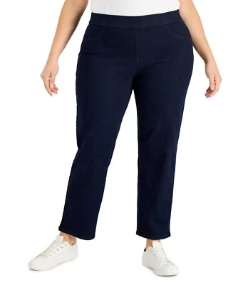 Pantalones de mezclilla Karen Scott talla grande pull-on Moonlight talla 3X Foto 1 de 4
