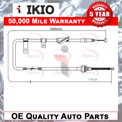 Cable de freno de mano trasero derecho Ikio se adapta a Land Rover Freelander 1.8 2.0 TD4 Foto 1 de 2