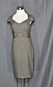 H. M. - Vestido Marrón Manga Corta Marrón Forrado a Cuadros - Talla 6 - Imagen 1 de 2