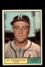 AL SPANGLER SIGNED TOPPS BASEBALL CARD 1961 #73 AUTO BRAVES 