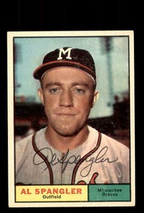 AL SPANGLER SIGNED TOPPS BASEBALL CARD 1961 #73 AUTO BRAVES 