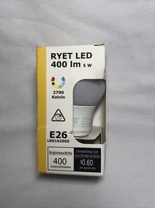IKEA RYET LED 400 Lumen 5W E26 LED1625 Light Bulbs 2700K Warm White New! - Picture 1 of 4