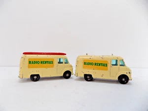 Lotto di 2 modellini auto vintage Matchbox Lesney #62 servizio TV Van - Foto 1 di 4