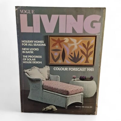 Vintage Vogue Living Australia Magazine - No. 6 December January 1980 - Image 1 of 4