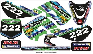 KAWASAKI KX65 2010 - 2018 GRAPHIC DECALS Vinyl A Motocross MX decals stickers - Afbeelding 1 van 1