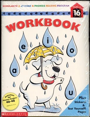Scholastic At-Home Phonics Reading Program Workbook 16 with Stickers SEALED - Image 1 of 2
