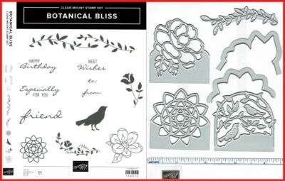 Stampin' Up! BOTANICAL BLISS & BOTANICAL TAGS THINLITS DIES - NEW - Image 1 of 4