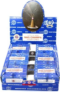 Shrinivas Sugandhalaya Satya Sai Baba Nag Champa Incense Dhoop Cones, 144 Cones - Picture 1 of 1