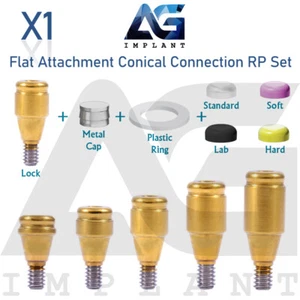 Flat Attachment Prosthetic System Kit RP Conical Connection Titanium - Picture 1 of 3