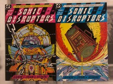 Sonic Disruptors #1 2  DC 1987 Sci-fi Comic War Of Rock Inv17JM