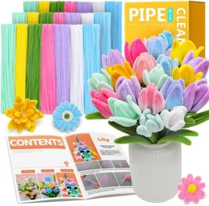 Pipe Cleaners 480Pcs Multi-Colored Flower Making Kit Arts and Craft Supplies New - Picture 1 of 1