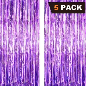 Tenda GOER 5 pz orpello metallico lamina frangia lamina festa cabina fotografica parete sfondo - Foto 1 di 12