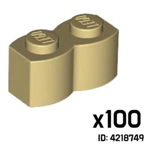 LEGO X100 PALISADE BRICK 1X2 Bright Tan Color 30136 4218749 - Picture 1 of 1