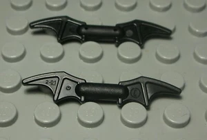 Lego Figure Accessory Weapon Batarang Black Batman 2 Pieces - Picture 1 of 1