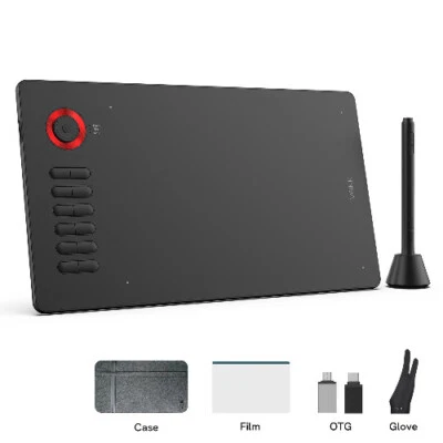 10X6 Inch Graphics Digital Tablet Drawing Tablet Tilt OTG Battery-Free  - Image 1 of 4