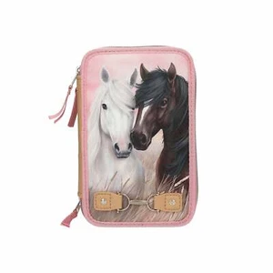 Miss Melody 3-Fach Federtasche DUSTY ROSE inkl. Stifte mit Pferdemotiv - Bild 1 von 8