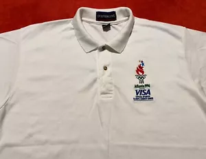 Vintage Dolphin Cove Sommer Olympische Spiele Atlanta 1996 Herren Poloshirt Größe L USA - Bild 1 von 16