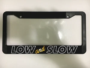 LOW SLOW LOWERED JDM DRIFT TUNER IMPORT LOW RIDER Black License Plate Frame NEW - Bild 1 von 2