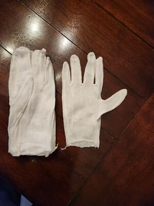 6 Pairs Large 100% COTTON LIGHTWEIGHT WHITE COIN JEWELRY INSPECTION GLOVES - Picture 1 of 2