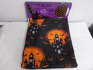 Friedhof Designs Halloween Spukhaus Jack O Laternen Stoff Duschvorhang - Bild 1 von 4
