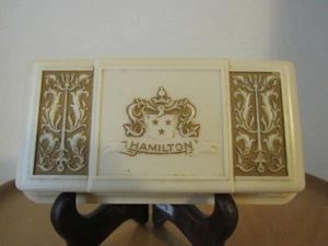 Celluloid Watch Box Embossed Lyre Design Hamilton Watch Company USA - Picture 1 of 8
