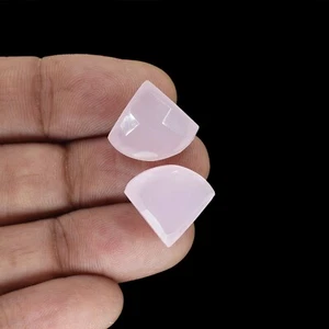 Rose Quartz Loose Gemstone 15mm Axe Shape Briolette Faceted Cut Beads Wholesale - Picture 1 of 11