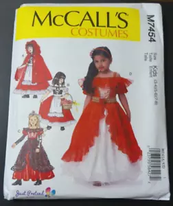 Modello costumi McCalls M7454 abiti da ragazza e mantello ~ Just Fintend taglia 3-8 - Foto 1 di 3