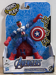 Hasbro Collectibles - Marvel Avengers Bend And Flex Falcon Captain America New