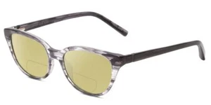 Jones NY J760 Unisex Cateye Polarized BI-FOCAL Sunglasses Grey Marble Horn 53 mm - Picture 1 of 10
