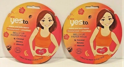 Máscara de papel Yes to Moisturized + Smoother Belly Up coco banana hibisco pacote com 2 - Imagem 1 de 2