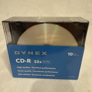 Dynex CD-R 10 Pack With Jewel Cases 80 Min 700 MB - Picture 1 of 6
