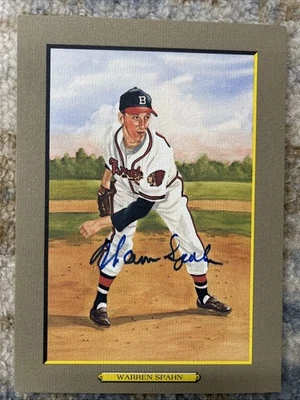 Warren Spahn Autograph Signed Auto Perez Steele Great Moments Boston Braves JSA - Image 1 of 4