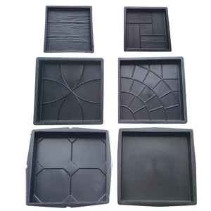 Set of 2 Concrete Paving Slab Moulds Patio Driveway Pathway Maker Garden Tiles - Picture 1 of 17