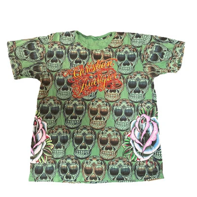 Camiseta Christian Audigier Floral Calavera 23x28 Foto 1 de 4