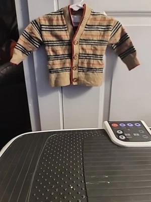 Cardigã infantil Burberry. 100% algodão 6 meses 68cm excelente estado novo - Imagem 1 de 2