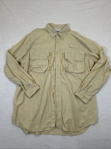 Cabela's GuideWear Shirt Long Sleeve Vented Fishing Outdoor Hiking Men's Yellow - Picture 1 of 15