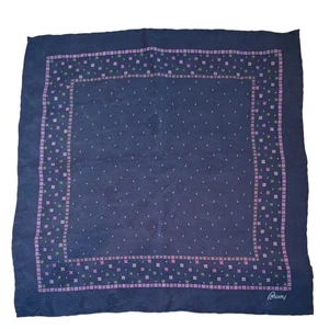 Brioni 100% Silk Pocket Square-Geometric Border Pattern Made in Italy - Picture 1 of 8