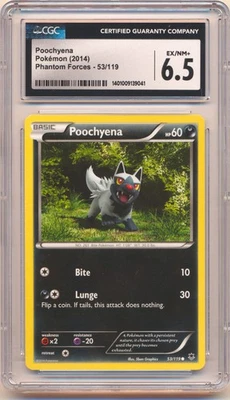 2014 POKEMON PHANTOM FORCES POOCHYENA #53/119 CGC 6.5 - Image 1 of 2