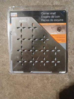 Schluter SHELF-E Floral Design Kerdi Wall Corner Shelf Stainless Steel - Image 1 of 3