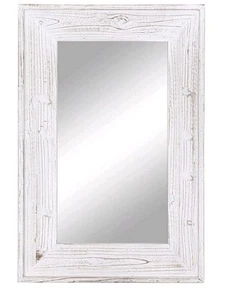 36 x 24 inches Wall Mounted Decorative Mirror, Rustic Wood Framed Rectangular... - Picture 1 of 10
