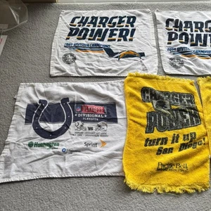 NFL Chargers Colts Handtücher Lot Vintage Football Fan Gear San Diego Power SD Sport - Bild 1 von 6
