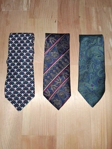 VINTAGE DIOR Necktie SILK POLY Christian Lot abstract Men's GEOMETRIC monsieur - Picture 1 of 15